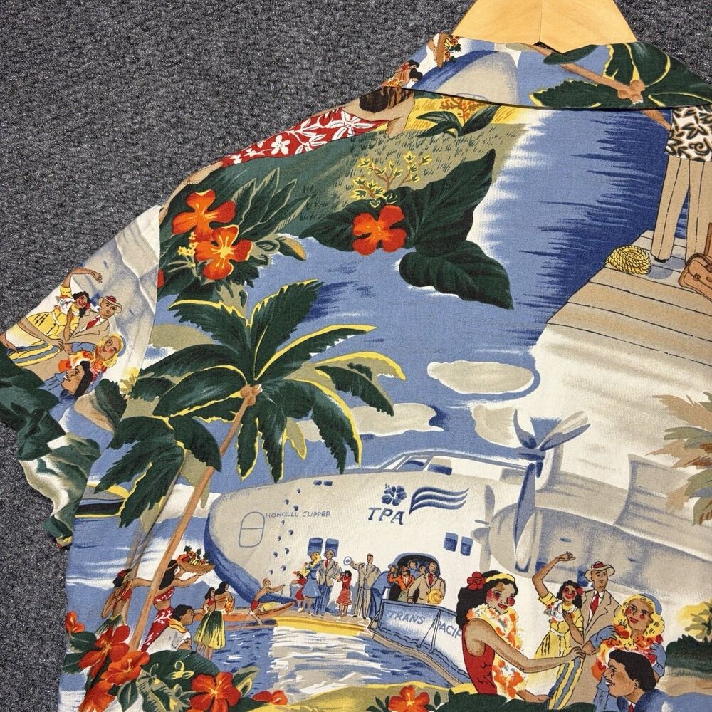 Vintage Reyn Spooner Shirt Men M Hawaiian Print Rayon Button Up Beach Vacation. - Picture 12 of 12